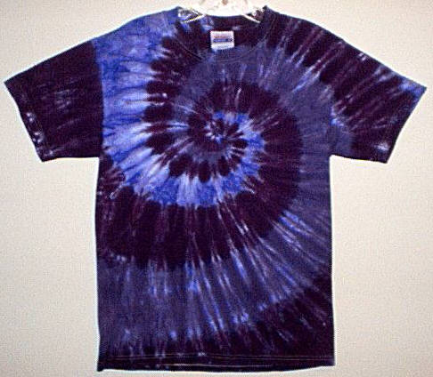 Deep Purple Spiral Tie-dyed Tees