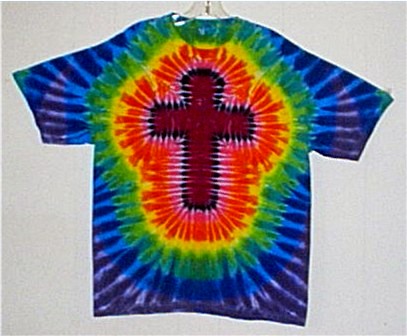 Amethyst Rainbow Cross Tie-dye T-shirts
