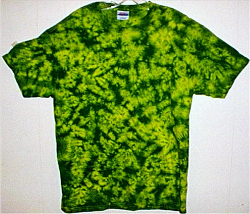  Lime Green Fractal Tie-dyed Tees