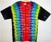 Tiedye Jet Black Rainbow Tire Track Tee Shirts.