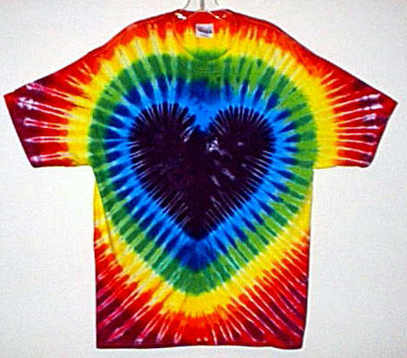 Deep Purple Rainbow Heart Tiedyes