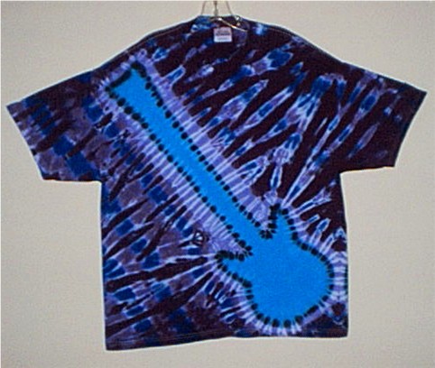 Electric Guitar Tie-dye T-shirts