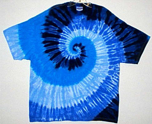  Bright Blue Spiral Spiral Tie-dyed Tees