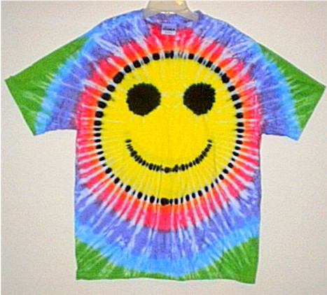  Pastel Smiley Tie-dyed Tees