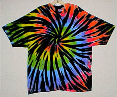 Jet Black Pastel Starburst Tie-dye T-shirt