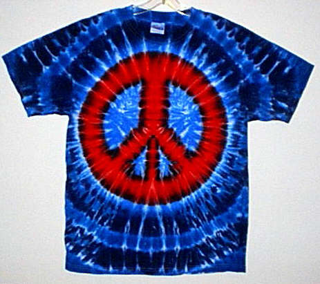 Patriotic Peace Sign Tie-dyed Tees