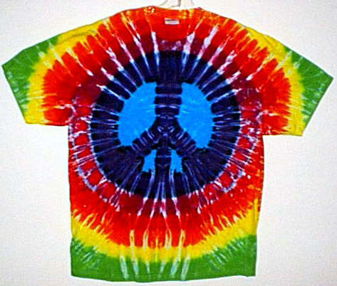 Deep Purple Peace Sign Tie-dyed Tees