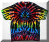 Tie-dye Spider Design T-shirts, tees, and ladies tops. 
